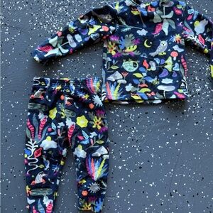 Burton fleece base layer Set with Multicolor Pattern